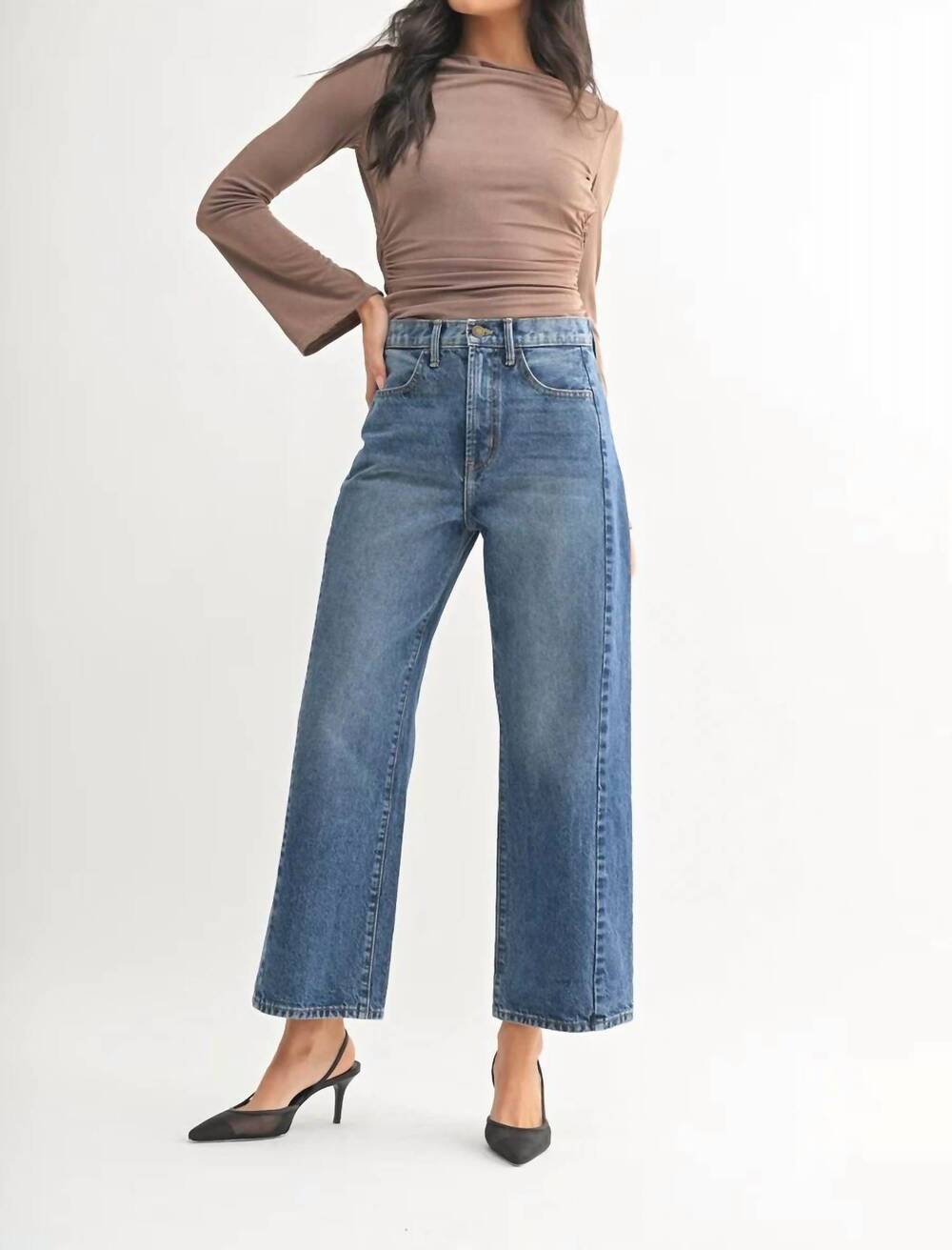 NEW JUST BLACK DENIM twist barrel jean in dark denim